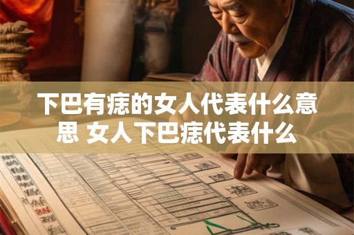 下巴有痣的女人代表什么意思 女人下巴痣代表什么