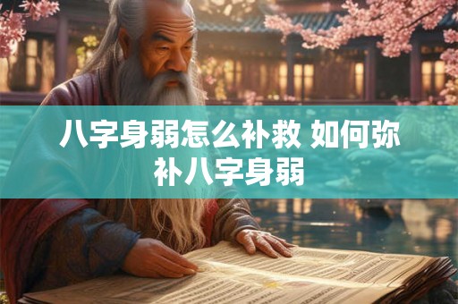 八字身弱怎么补救 如何弥补八字身弱