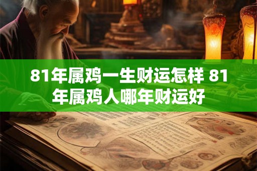 81年属鸡一生财运怎样 81年属鸡人哪年财运好