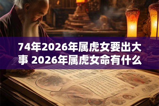 74年2026年属虎女要出大事 2026年属虎女命有什么大事