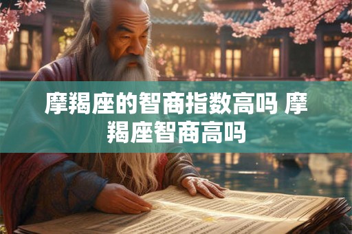 摩羯座的智商指数高吗 摩羯座智商高吗