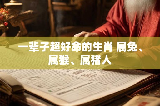 一辈子超好命的生肖 属兔、属猴、属猪人