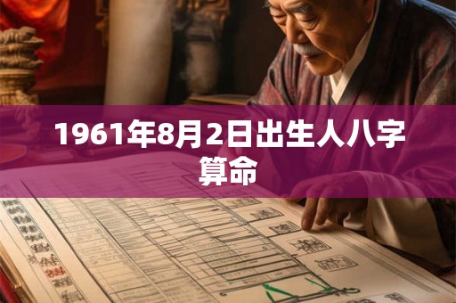 1961年8月2日出生人八字算命