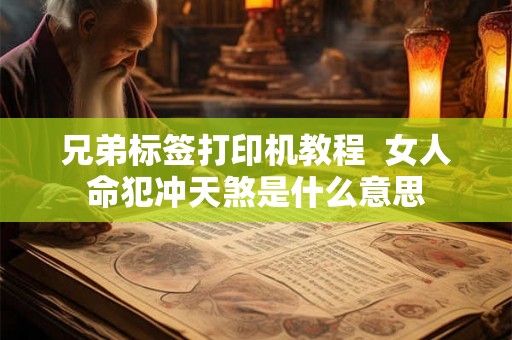兄弟标签打印机教程 女人命犯冲天煞是什么意思 兄弟标签打印机教程 女人命犯冲天煞是什么意思