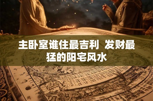 主卧室谁住最吉利  发财最猛的阳宅风水