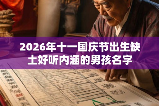 2026年十一国庆节出生缺土好听内涵的男孩名字 2026年十一国庆节出生缺土好听内涵的男孩名字
