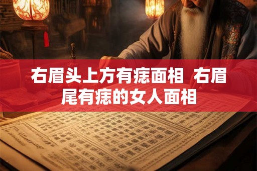右眉头上方有痣面相  右眉尾有痣的女人面相