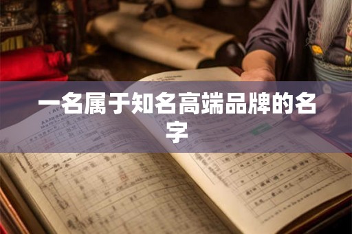 一名属于知名高端品牌的名字