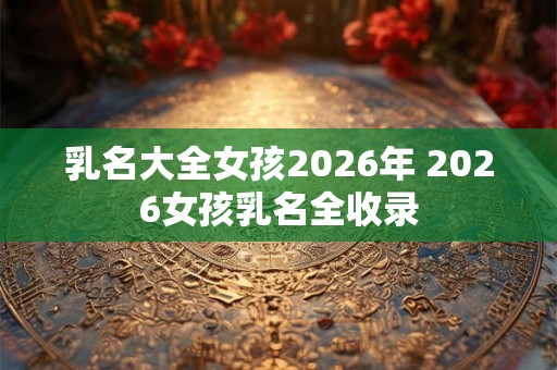 乳名大全女孩2026年 2026女孩乳名全收录 乳名大全女孩2026年 2026女孩乳名全收录