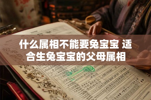 什么属相不能要兔宝宝 适合生兔宝宝的父母属相