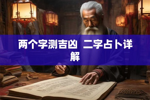 两个字测吉凶  二字占卜详解