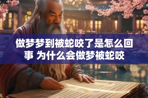 做梦梦到被蛇咬了是怎么回事 为什么会做梦被蛇咬