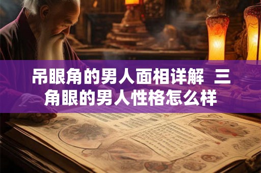 吊眼角的男人面相详解  三角眼的男人性格怎么样