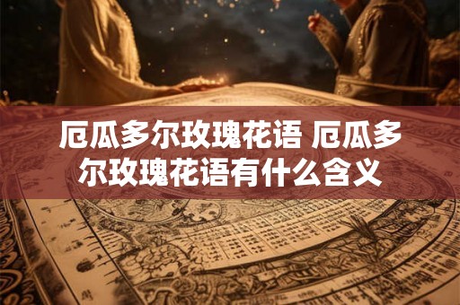 厄瓜多尔玫瑰花语 厄瓜多尔玫瑰花语有什么含义