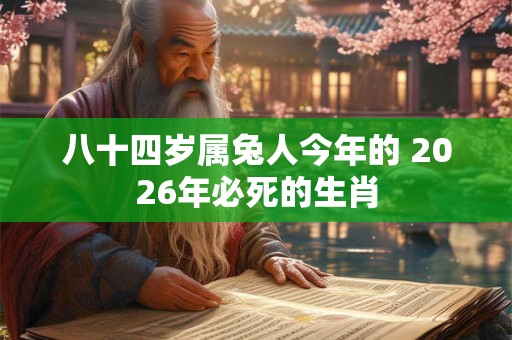 八十四岁属兔人今年的 2026年必死的生肖