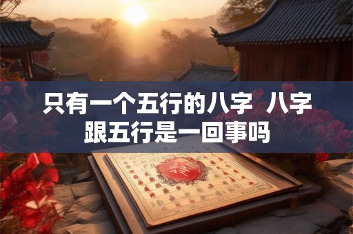 只有一个五行的八字  八字跟五行是一回事吗