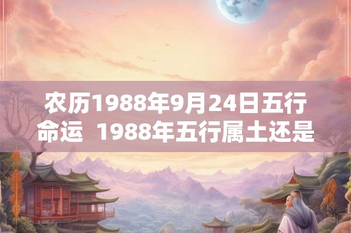 农历1988年9月24日五行命运 1988年五行属土还是木 农历1988年9月24日五行命运 1988年五行属土还是木