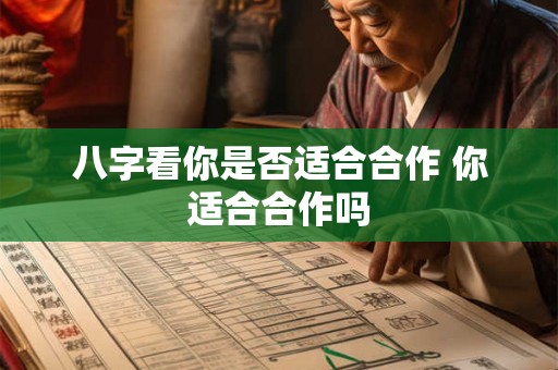 八字看你是否适合合作 你适合合作吗