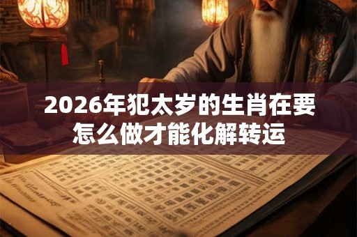 2026年犯太岁的生肖在要怎么做才能化解转运