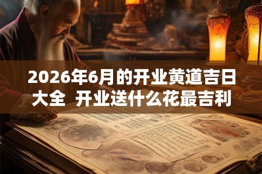 2026年6月的开业黄道吉日大全  开业送什么花最吉利