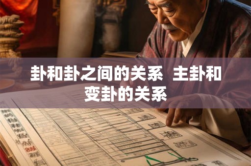卦和卦之间的关系  主卦和变卦的关系