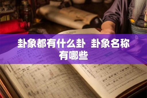 卦象都有什么卦  卦象名称有哪些