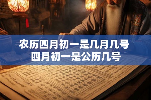 农历四月初一是几月几号 四月初一是公历几号