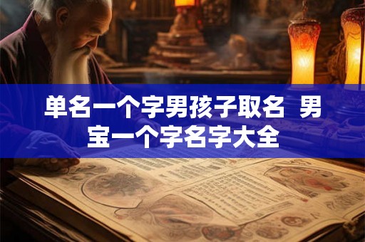 单名一个字男孩子取名  男宝一个字名字大全