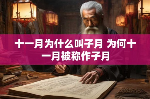 十一月为什么叫子月 为何十一月被称作子月