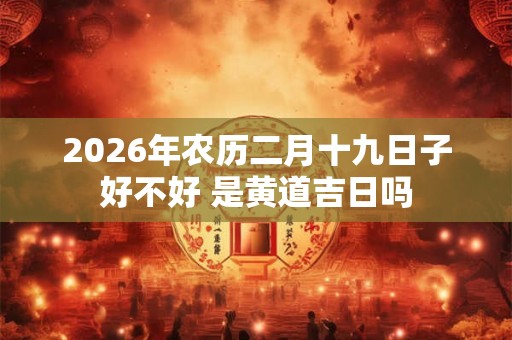 2026年农历二月十九日子好不好 是黄道吉日吗 2026年农历二月十九日子好不好 是黄道吉日吗