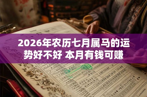 2026年农历七月属马的运势好不好 本月有钱可赚