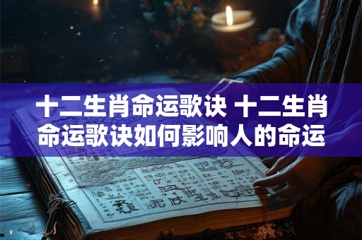 十二生肖命运歌诀 十二生肖命运歌诀如何影响人的命运 十二生肖命运歌诀 十二生肖命运歌诀如何影响人的命运