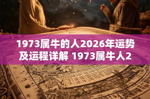 1973属牛的人2026年运势及运程详解 1973属牛人2026运势如何