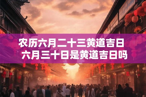 农历六月二十三黄道吉日 六月三十日是黄道吉日吗 农历六月二十三黄道吉日 六月三十日是黄道吉日吗