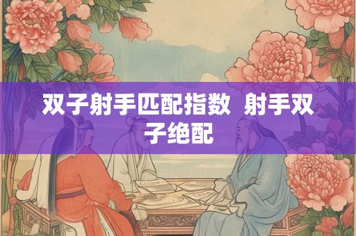 双子射手匹配指数  射手双子绝配
