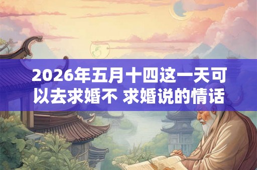 2026年五月十四这一天可以去求婚不 求婚说的情话