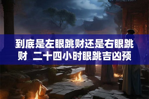 到底是左眼跳财还是右眼跳财  二十四小时眼跳吉凶预兆