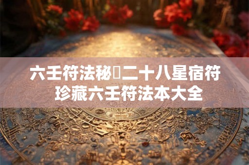 六壬符法秘箓二十八星宿符  珍藏六壬符法本大全