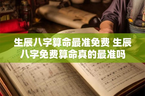 生辰八字算命最准免费 生辰八字免费算命真的最准吗
