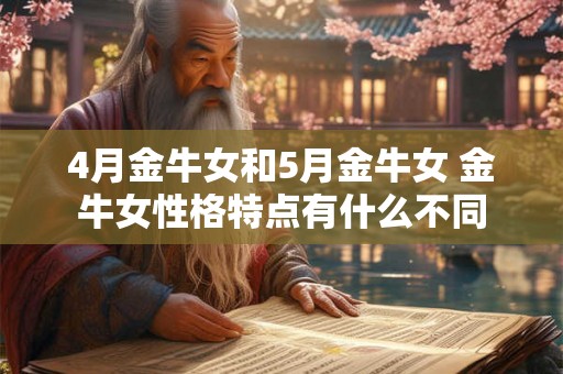 4月金牛女和5月金牛女 金牛女性格特点有什么不同