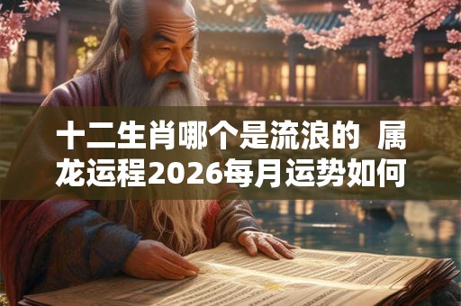 十二生肖哪个是流浪的  属龙运程2026每月运势如何