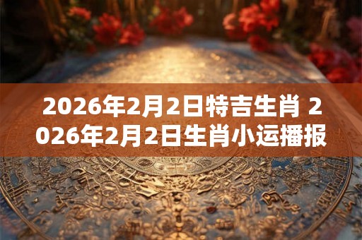 2026年2月2日特吉生肖 2026年2月2日生肖小运播报 2026年2月2日特吉生肖 2026年2月2日生肖小运播报