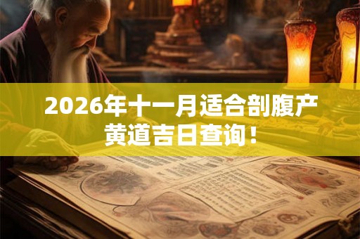2026年十一月适合剖腹产黄道吉日查询！