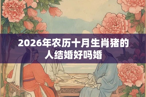 2026年农历十月生肖猪的人结婚好吗婚