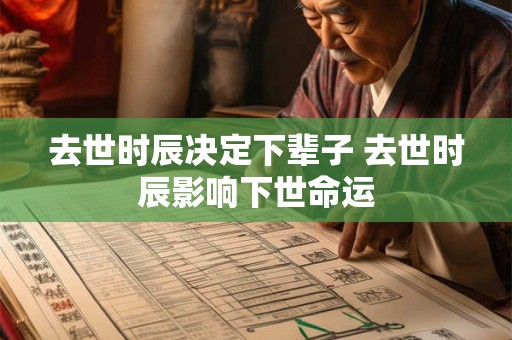 去世时辰决定下辈子 去世时辰影响下世命运
