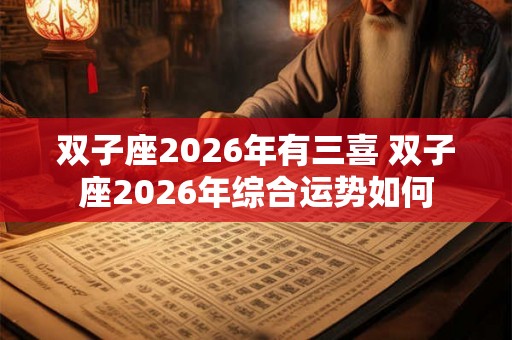双子座2026年有三喜 双子座2026年综合运势如何 双子座2026年有三喜 双子座2026年综合运势如何