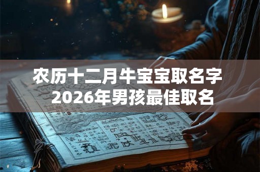 农历十二月牛宝宝取名字 2026年男孩最佳取名 农历十二月牛宝宝取名字 2026年男孩最佳取名