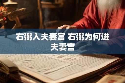 右弼入夫妻宫 右弼为何进夫妻宫
