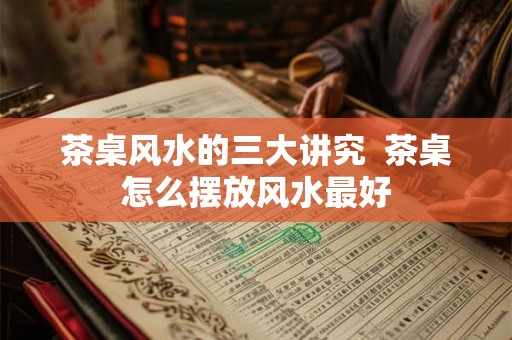 茶桌风水的三大讲究  茶桌怎么摆放风水最好