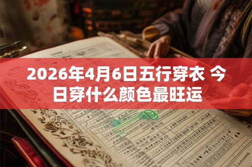 2026年4月6日五行穿衣 今日穿什么颜色最旺运